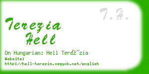 terezia hell business card